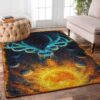 deer 2 rug living room rug