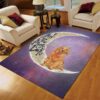 dog and moon 2 rug living room area rug