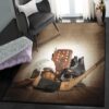 hockey non shedding area rug hockey rug