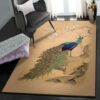 peafowl indoor outdoor carpet peacock in the spring rug