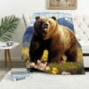 bear blanket bear comfort blanket fleece blanket throw blanket v17