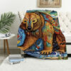 bear blanket bear comfort blanket fleece blanket throw blanket v5