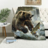 bear blanket bear comfort blanket fleece blanket throw blanket v9