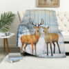 deer blanket deer comfort blanket fleece blanket throw blanket v18