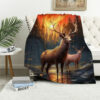 deer blanket deer comfort blanket fleece blanket throw blanket v41
