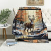 deer blanket deer comfort blanket fleece blanket throw blanket v42
