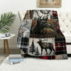 deer blanket deer comfort blanket fleece blanket throw blanket v56