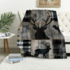 deer blanket deer comfort blanket fleece blanket throw blanket v58