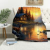 deer blanket deer comfort blanket fleece blanket throw blanket v62