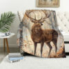 deer blanket deer comfort blanket fleece blanket throw blanket v63
