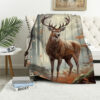 deer blanket deer comfort blanket fleece blanket throw blanket v64