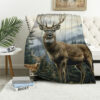 deer blanket deer comfort blanket fleece blanket throw blanket v73