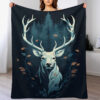 deer blanket deer comfort blanket fleece blanket throw blanket v88