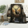 deer blanket deer comfort blanket fleece blanket throw blanket v92