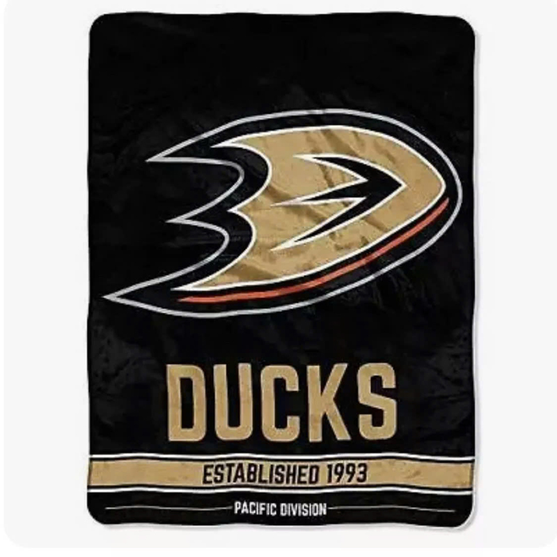 Anaheim Ducks Blankets Sherpa Blanket Throw Blanket
