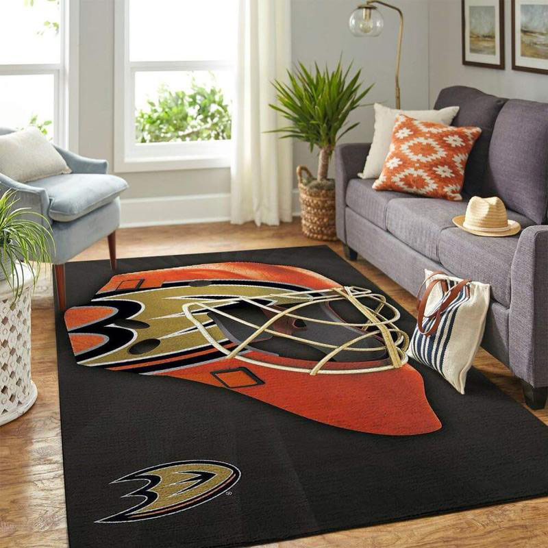 Anaheim Ducks Area Rug NHL Area Rug Bathroom Rug Indoor Indoor Rug Rectangle Carpet