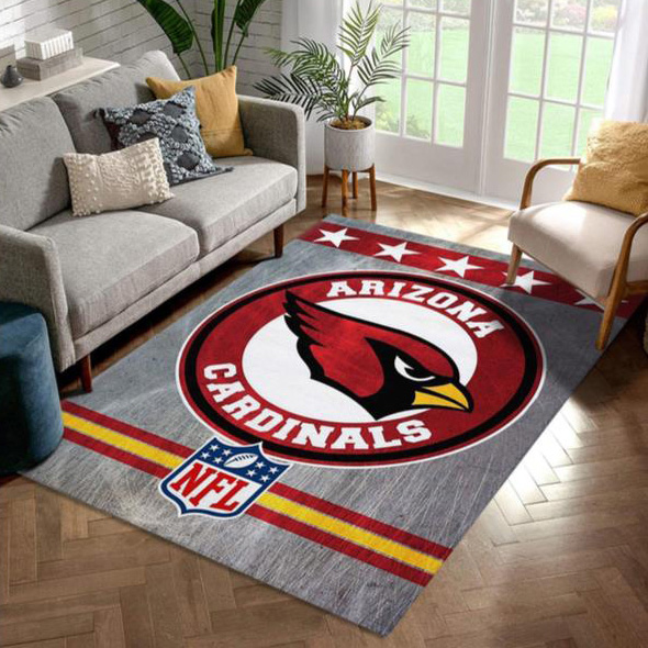 Arizona Cardinals Area Rug NFL Area Rug Bathroom Rugs Indoor Rug Rectangle Carpet