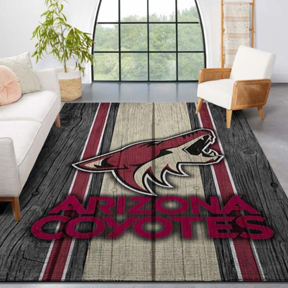 Arizona Coyotes Area Rug NHL Area Rug Bedroom Area Rug Indoor Rugs Rectangle Carpet
