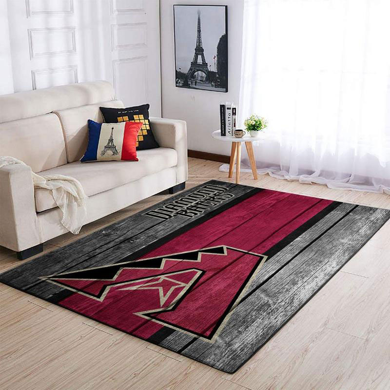 Arizona Diamondbacks Area Rug MLB Area Rug Bedroom Area Rug Indoor Rug Rectangle Carpet