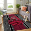 Arizona Diamondbacks Area Rug MLB Area Rug Bedroom Rug Indoor Indoor Rugs Rectangle Carpet arizona diamondbacks rug living room carpet regtangle carpet floor decor home decor ver 8