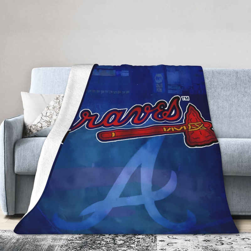 Atlanta Braves Blanket Sherpa Blanket Throw Blanket