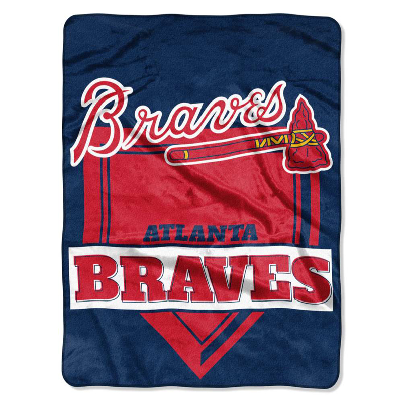 Atlanta Braves Blanket Sherpa Blanket Throw Blanket