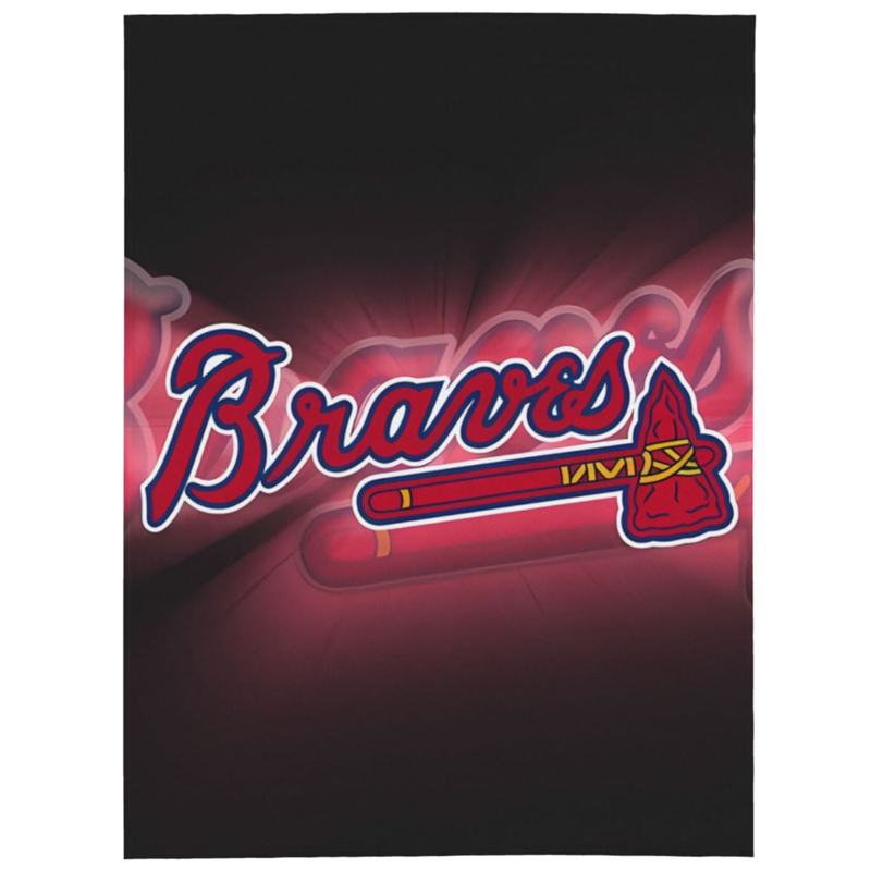Atlanta Braves Blankets Sherpa Blanket Throw Blanket