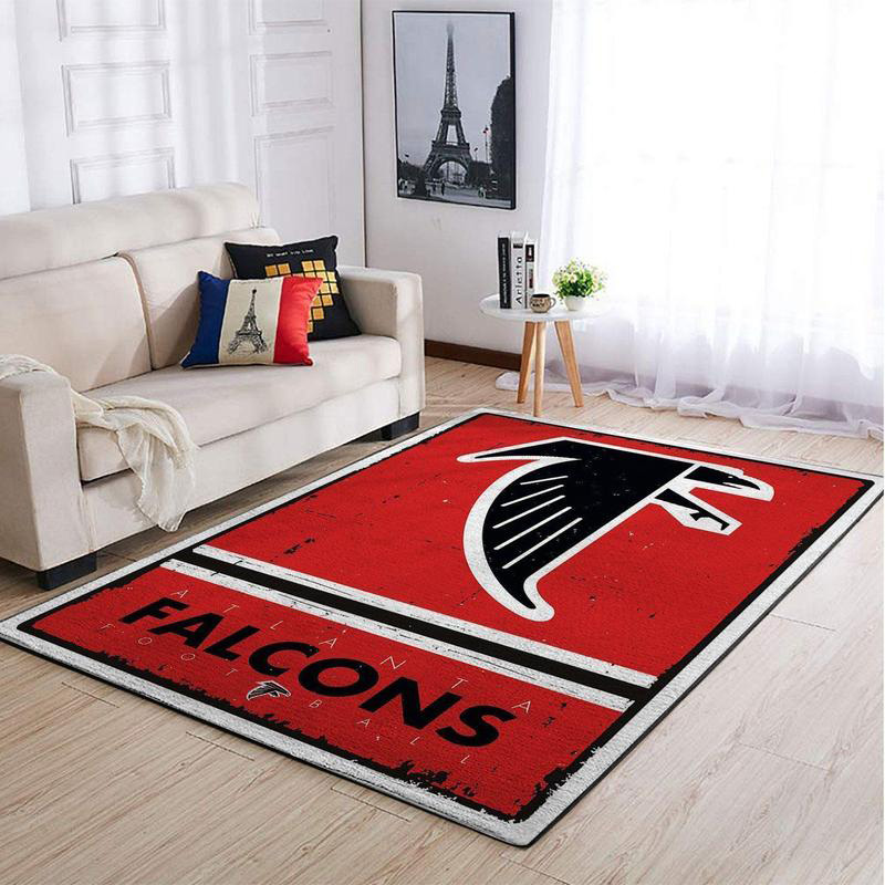 Atlanta Falcon Area Rug NFL Area Rug Living Room Area Rug Indoor Rugs Rectangle Carpet