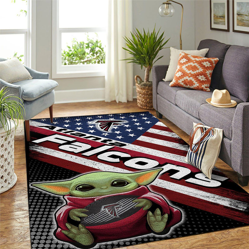 Atlanta Falcon Area Rug NFL Area Rug Kitchen Rug Indoor Indoor Rug Rectangle Carpet