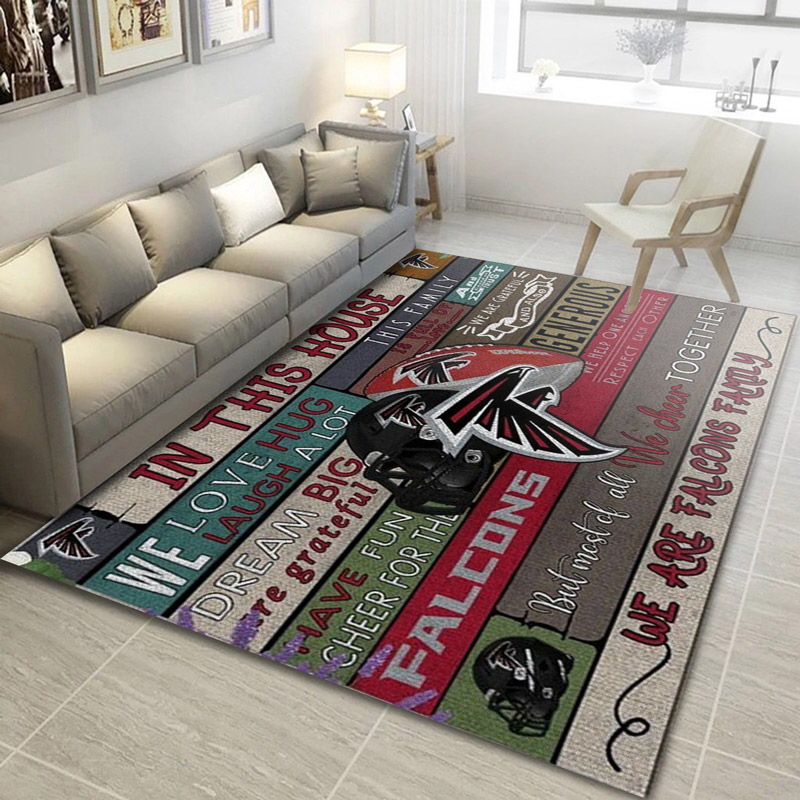 Atlanta Falcon Rug NFL Area Rug Kitchen Rug Indoor Rug Rectangle Carpet