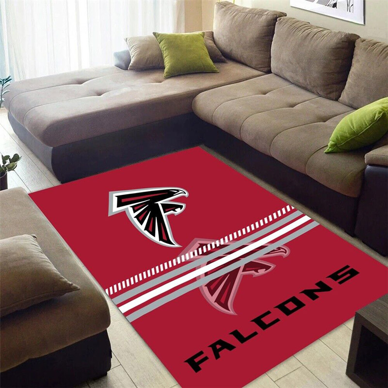 Atlanta Falcon Area Rug NFL Area Rug Dining Room Rugs Indoor Rug Rectangle Carpet