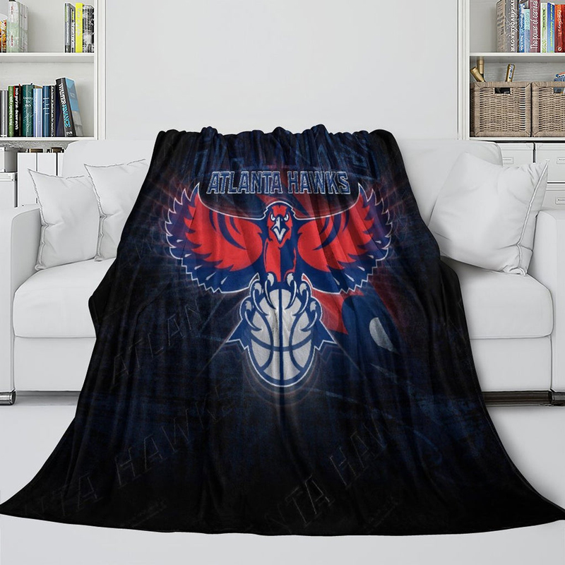 Atlanta Hawks Blanket Sherpa Blanket Throw Blanket