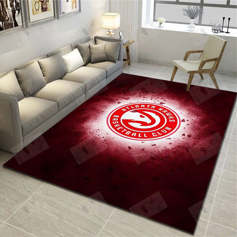 Atlanta Hawks Area Rug NBA Area Rug Bedroom Area Rug Indoor Rugs Rectangle Carpet