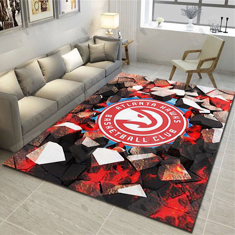 Atlanta Hawks Rug NBA Area Rug Bedroom Area Rug Indoor Rugs Rectangle Carpet
