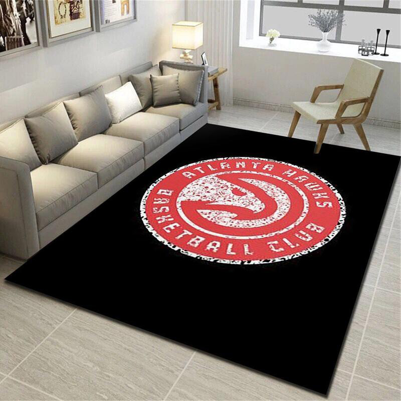 Atlanta Hawks Area Rug NBA Area Rug Bedroom Area Rug Indoor Indoor Rug Rectangle Carpet