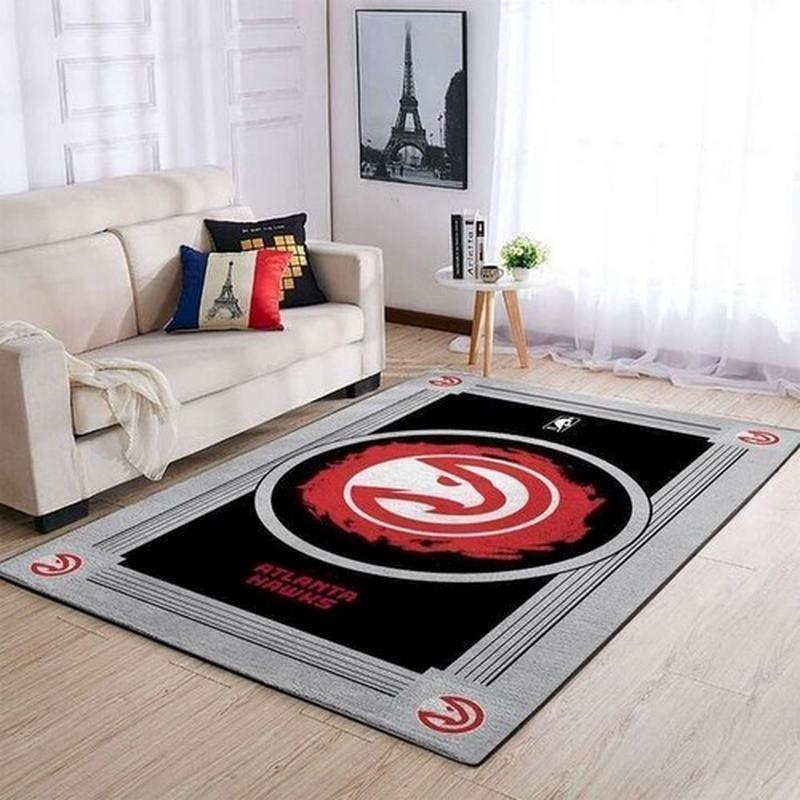 Atlanta Hawks Rug NBA Area Rug Bathroom Rugs Indoor Rug Rectangle Carpet