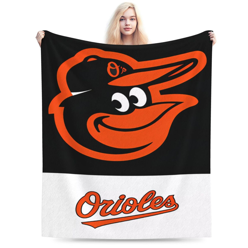 Baltimore Orioles Blankets Sherpa Blanket Throw Blanket