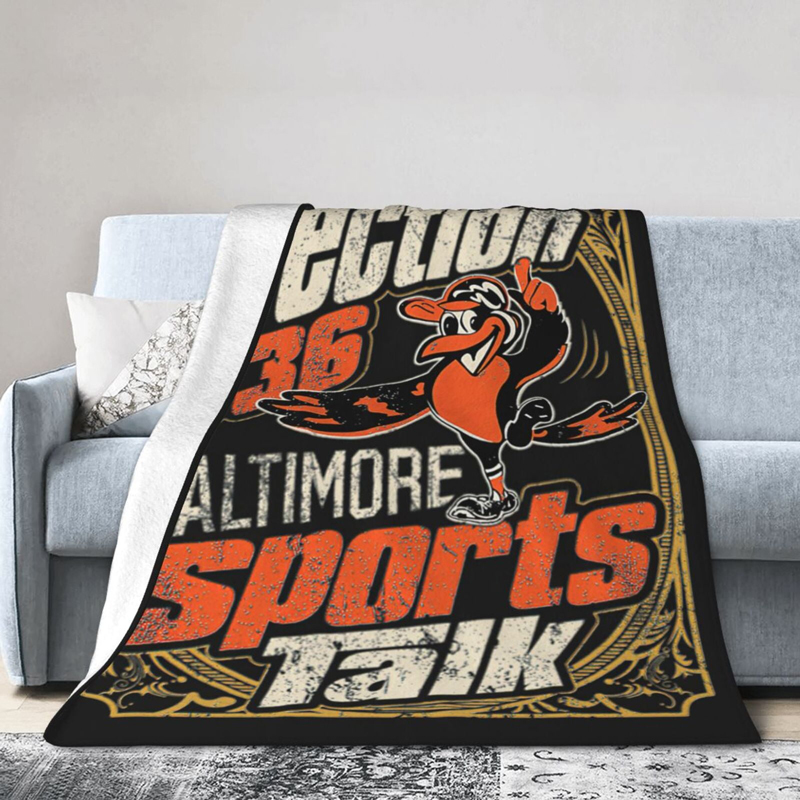 Baltimore Orioles Blankets Sherpa Blanket Throw Blanket
