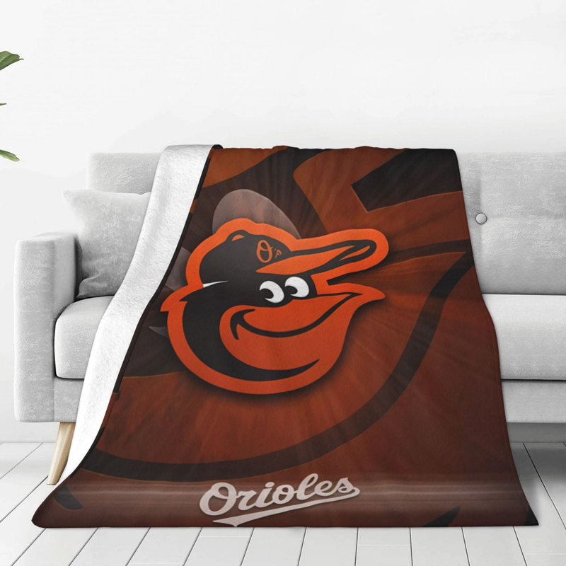 Baltimore Orioles Blankets Sherpa Blanket Throw Blanket