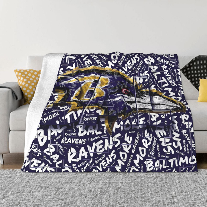 Baltimore Ravens Blanket FLeece Blanket Throw Blanket