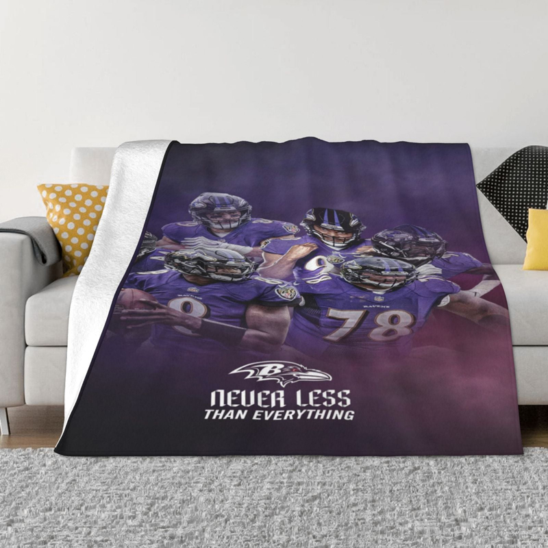 Baltimore Ravens Blanket FLeece Blanket Throw Blanket