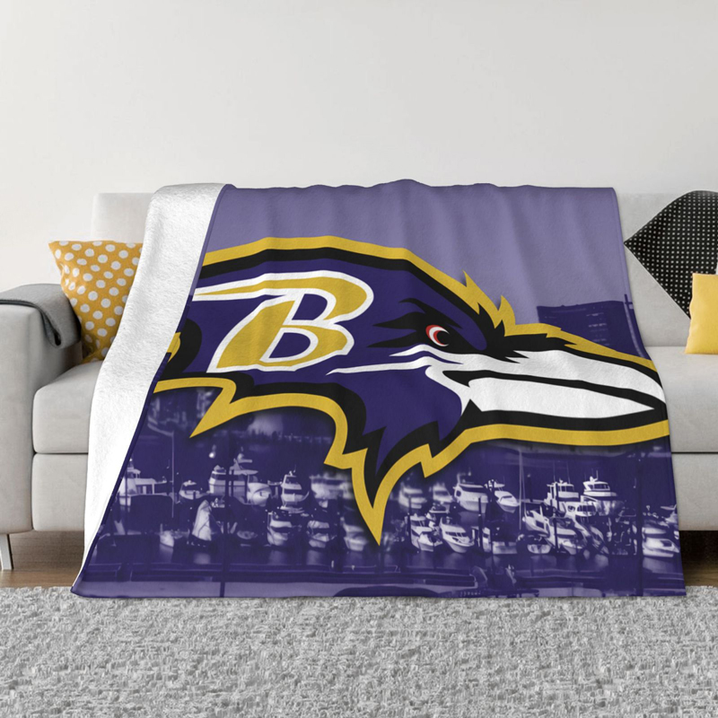 Baltimore Ravens Blanket FLeece Blanket Throw Blanket
