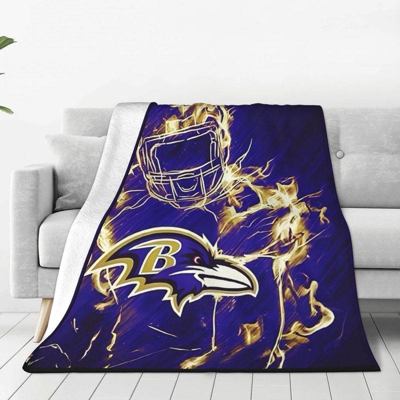 Baltimore Ravens Blanket FLeece Blanket Throw Blanket