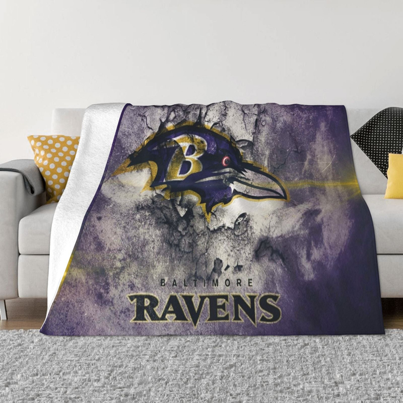 Baltimore Ravens Blanket FLeece Blanket Throw Blanket