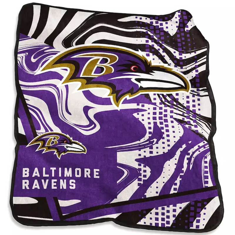 Baltimore Ravens Blanket Sherpa Blanket Throw Blanket