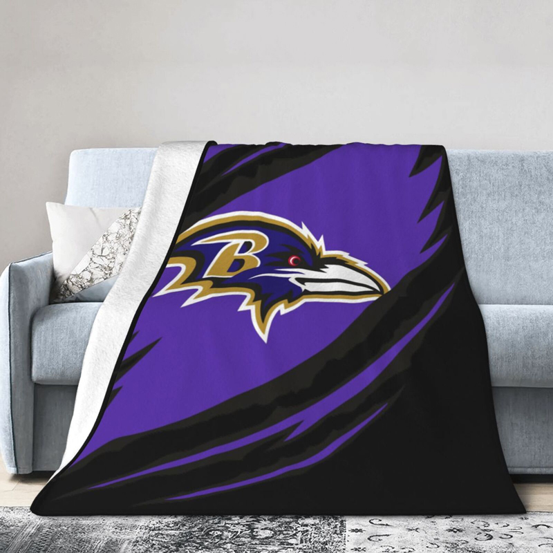 Baltimore Ravens Blanket Sherpa Blanket Throw Blanket