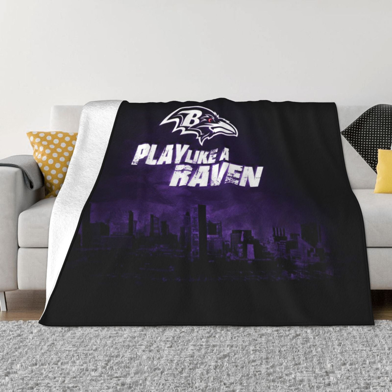 Baltimore Ravens Blanket Sherpa Blanket Throw Blanket