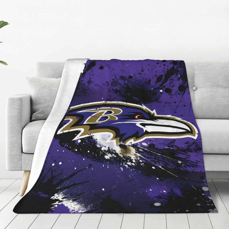 Baltimore Ravens Blanket Sherpa Blanket Throw Blanket