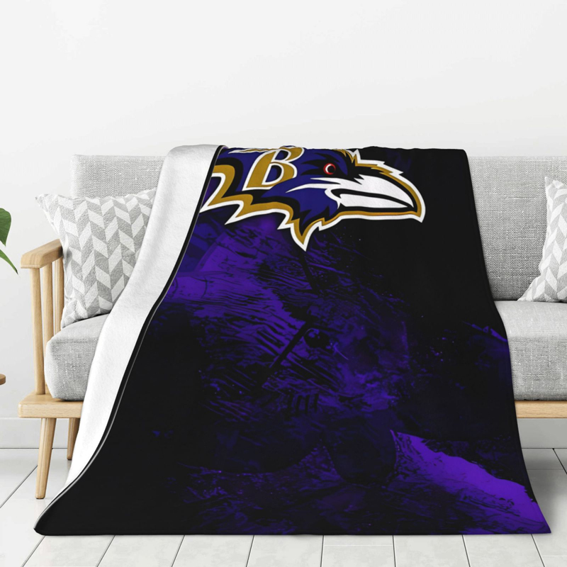 Baltimore Ravens Blanket Sherpa Blanket Throw Blanket