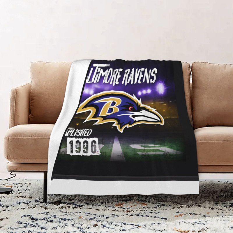 Baltimore Ravens Blanket Sherpa Blanket Throw Blanket